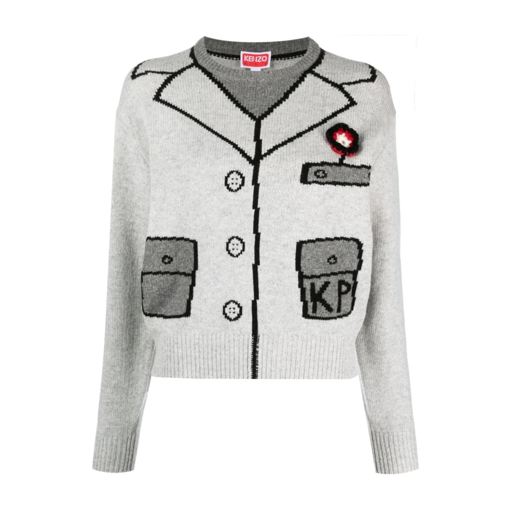 Kenzo Grijze Sweaters voor Mannen Gray Dames