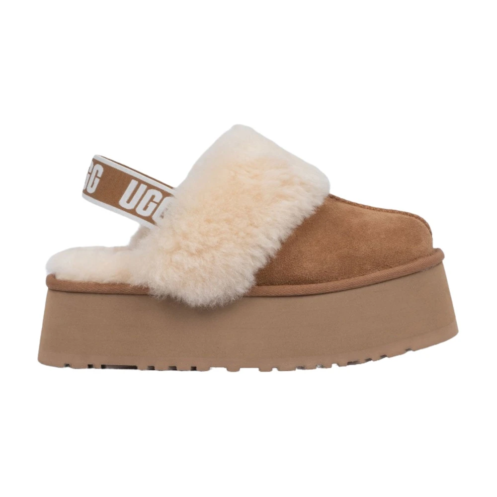 Ugg Funkette Kastanjebruine Suède Klomp Brown Dames