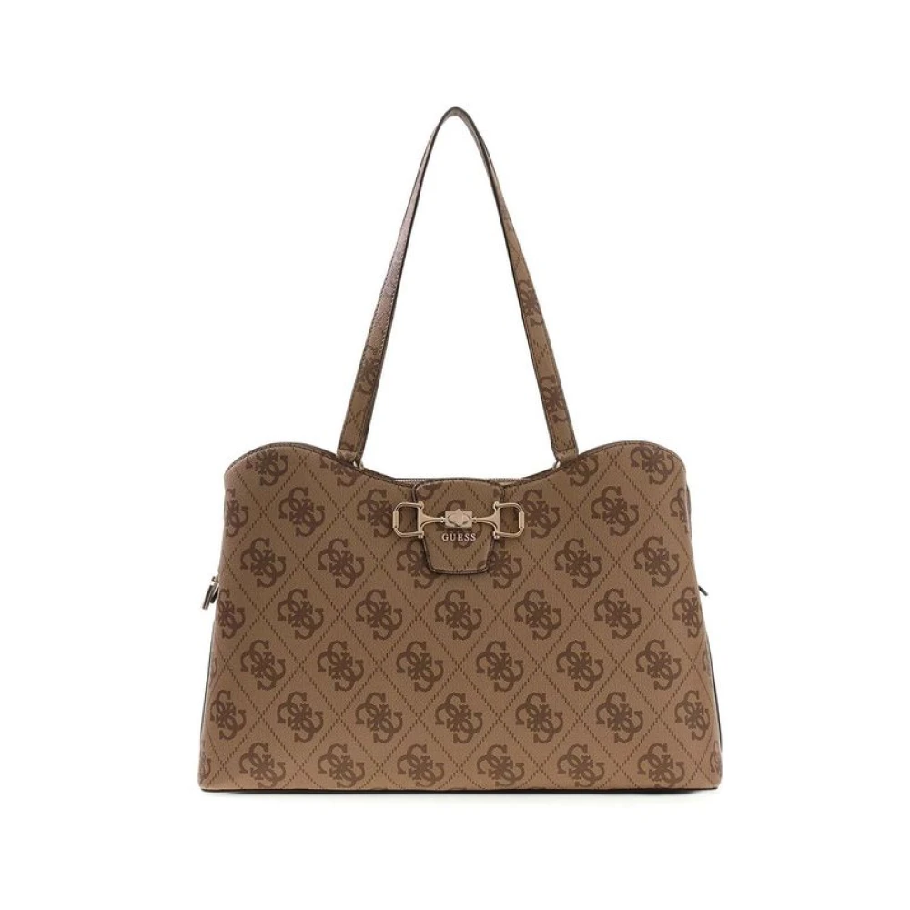 Guess Women's Brown Shopping Bags, One Size, Janie Tote