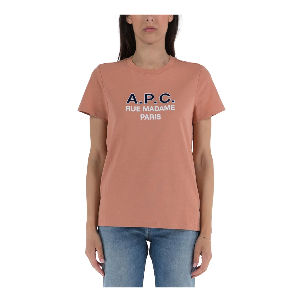 A.p.c. - Tops > T-Shirts - Orange - A.p.c. - Modalova