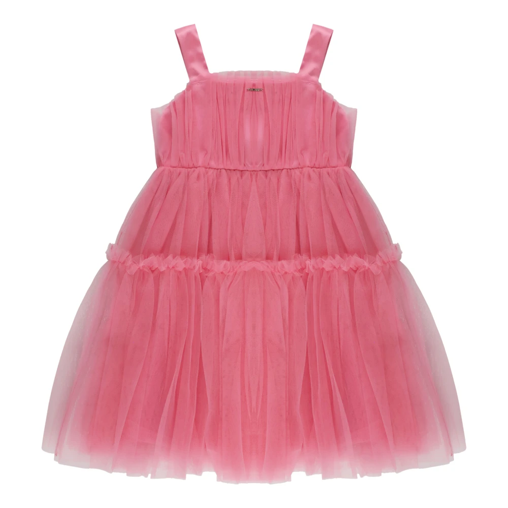Twinset Girls Pink Kids Occasion Wear, 5 Y, Tulle Strap Dress