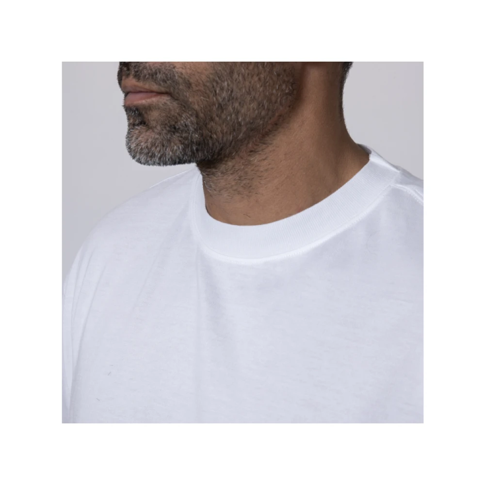 Eleventy Wit Ronde Hals Korte Mouw T-shirt White Heren