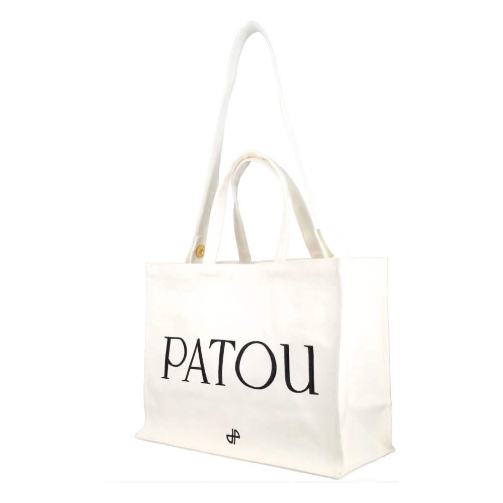Patou Witte Logo Tote Handtas White Dames