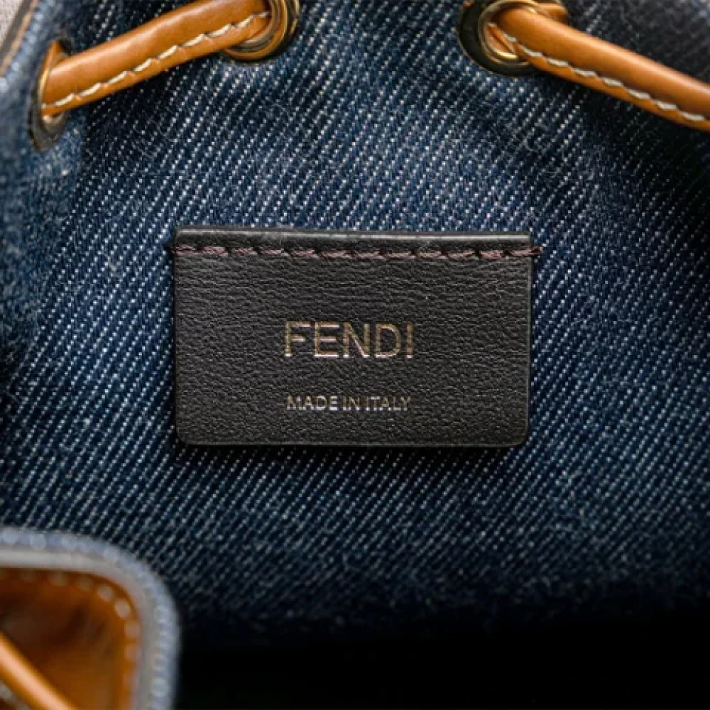 Fendi Vintage Pre-owned Denim fendi-bags Brown Dames