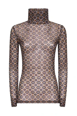 Mini Tie Print Mesh Top