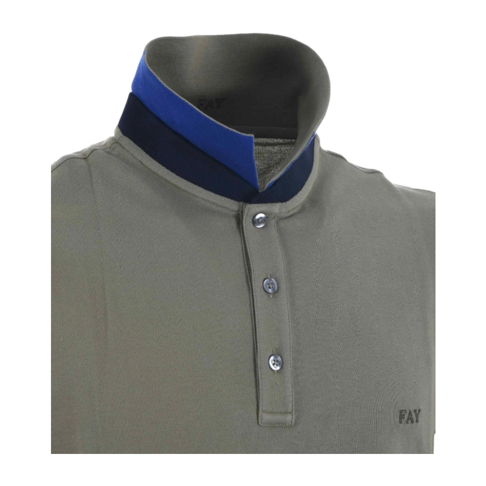 Fay Grijze T-shirts en Polos Gray Heren