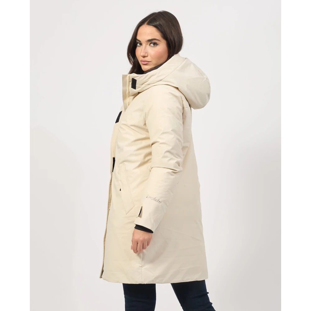 Invicta Ivoor Lange Jas met Capuchon Beige Dames