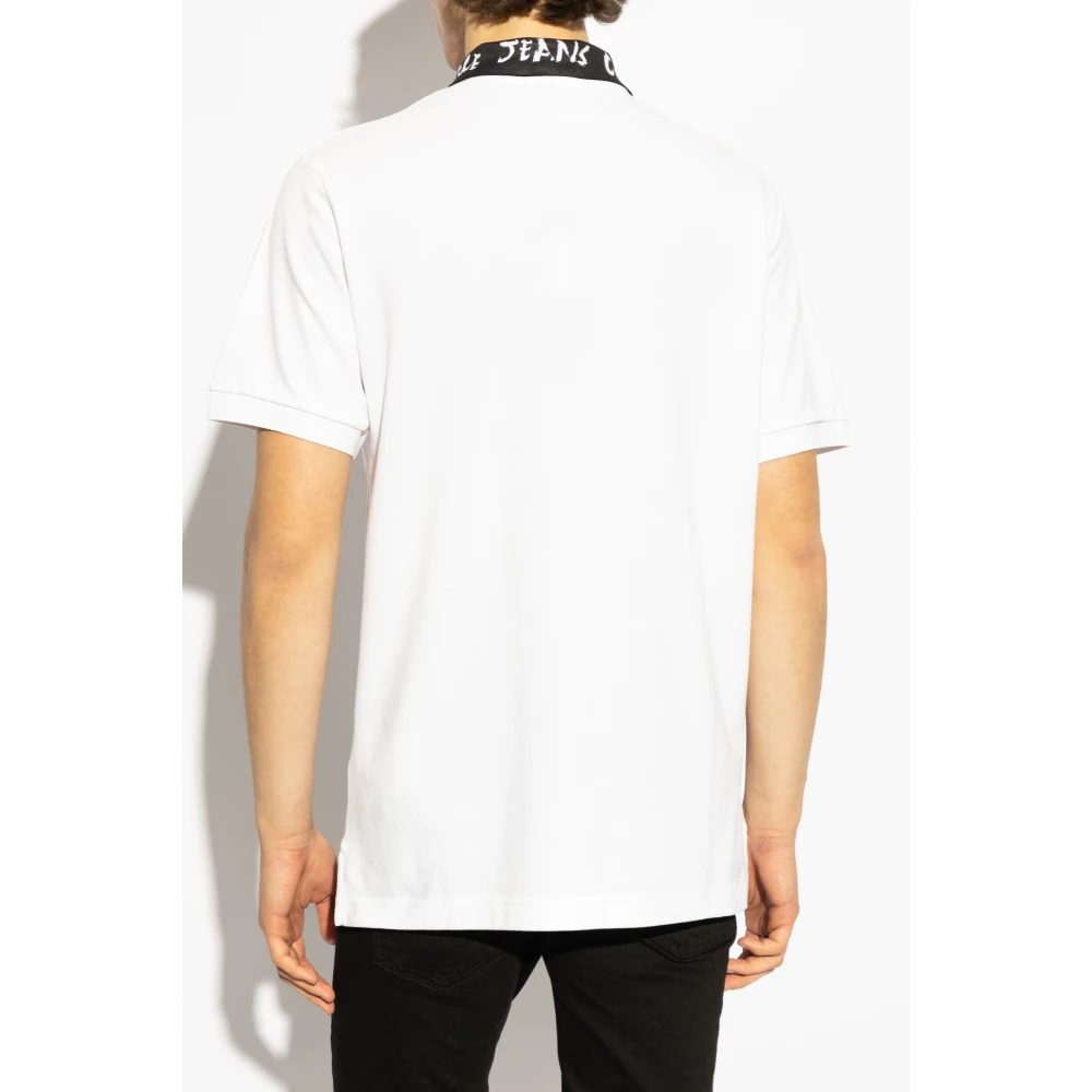 Versace Jeans Couture Polo met bedrukt logo White Heren