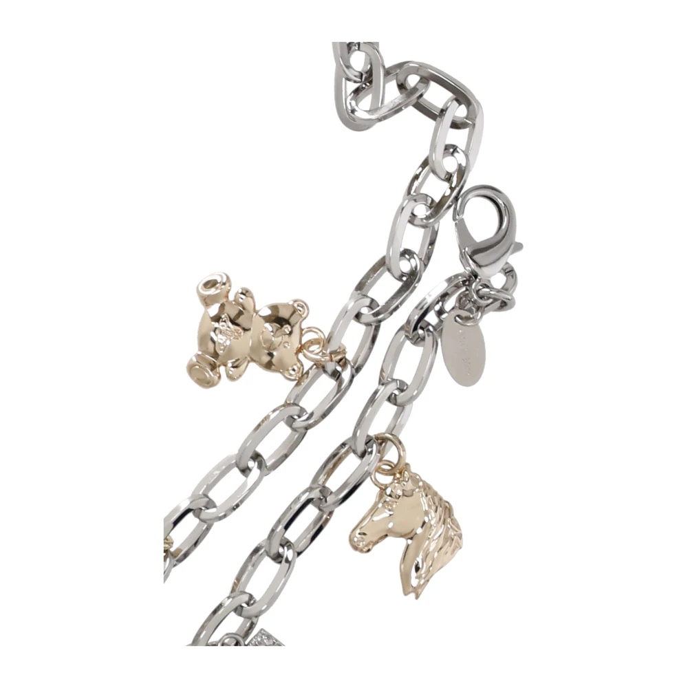 Vivienne Westwood Zilveren Metalen Riem met Bedels Gray Dames