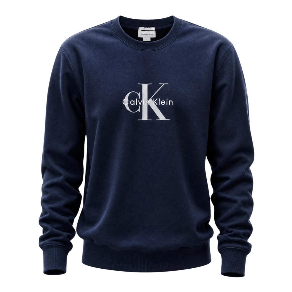 Calvin Klein Jeans Men's Blue Sweatshirts, Xl, Crewneck Sweatshirt