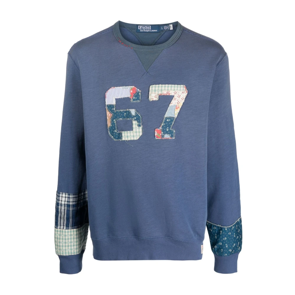 Polo Ralph Lauren Mysig Vintage Fleece Sweatshirt för Män Blue, Herr