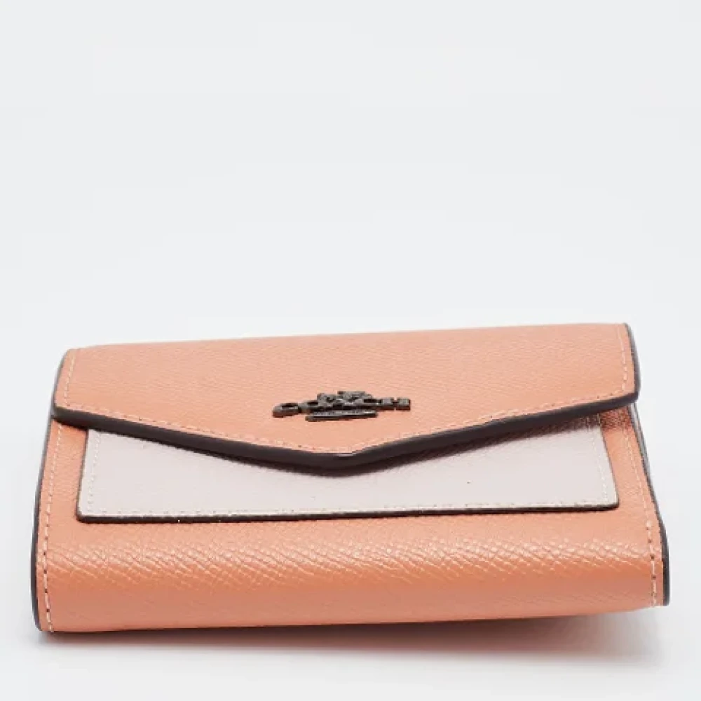 Coach Pre-owned Leather wallets Orange Dames
