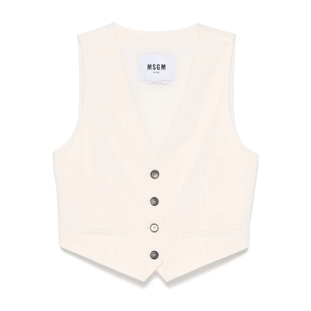 Msgm - Jackets > Vests - White - Msgm - Modalova