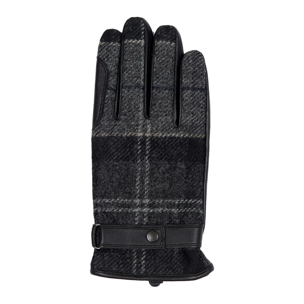 Barbour Black Gloves, Male, L, Newbrough Glove Waterproof Wool Leather Gloves