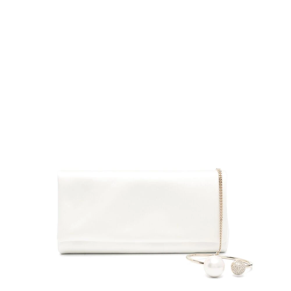 Jimmy Choo Witte Parel Detail Overslagtas White Dames