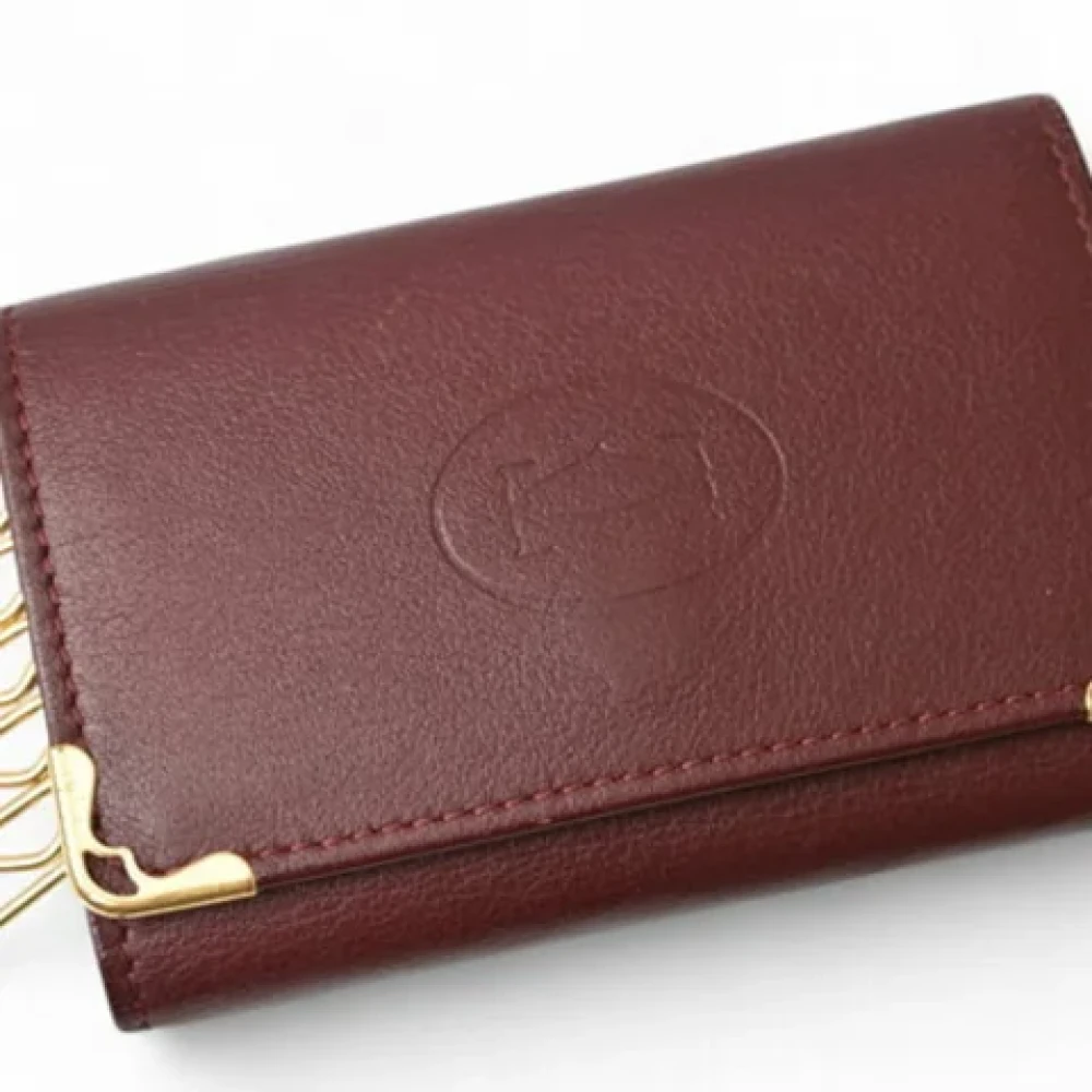 Cartier Vintage Pre-owned Leather key-holders Red Unisex