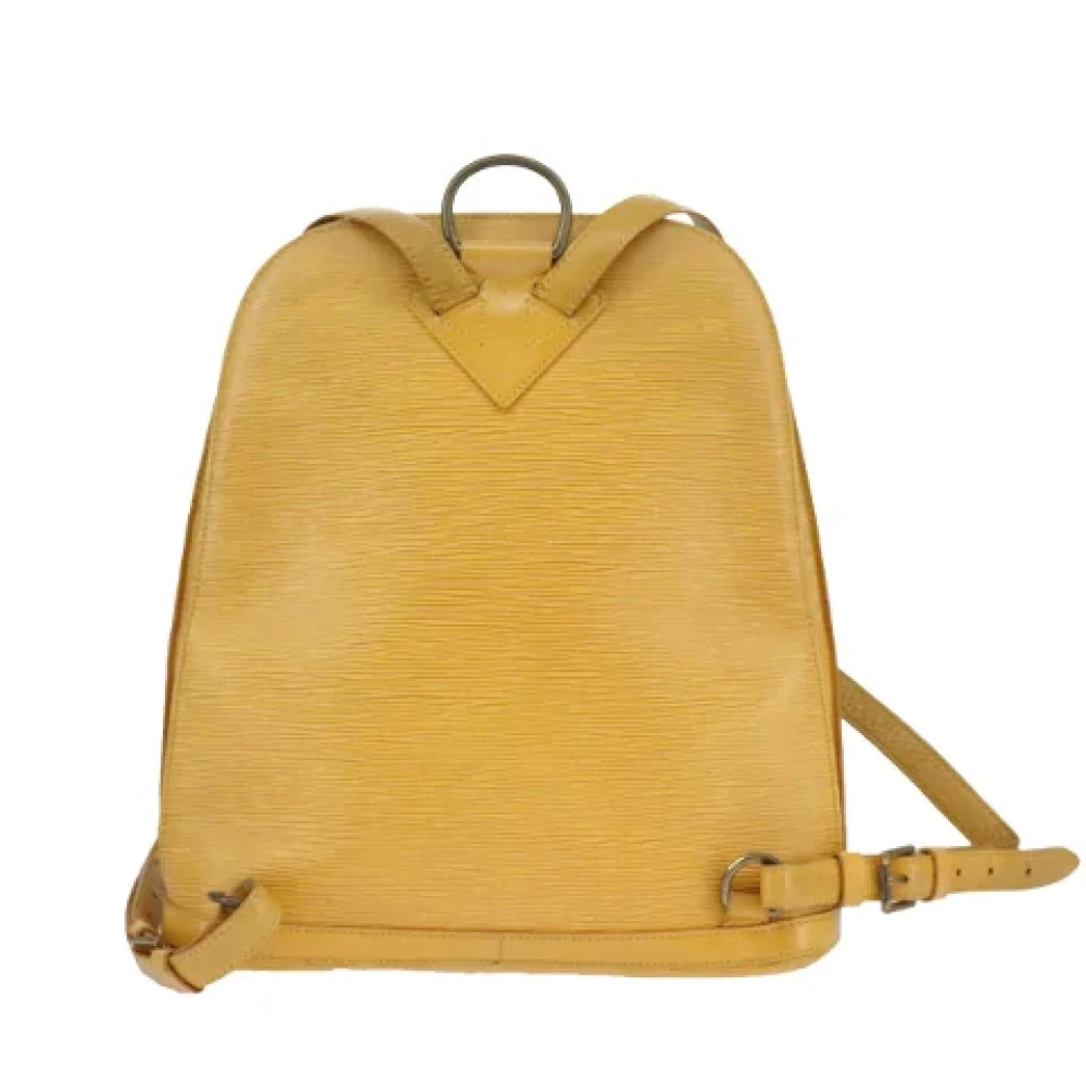 Louis Vuitton Vintage Pre-owned Leather backpacks Yellow Dames