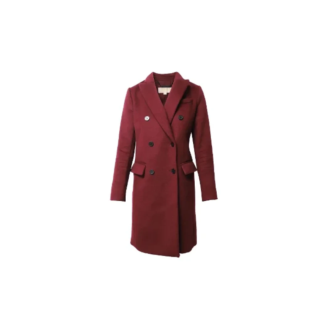 Michael Kors Pre-owned Wool outerwear Red Dames