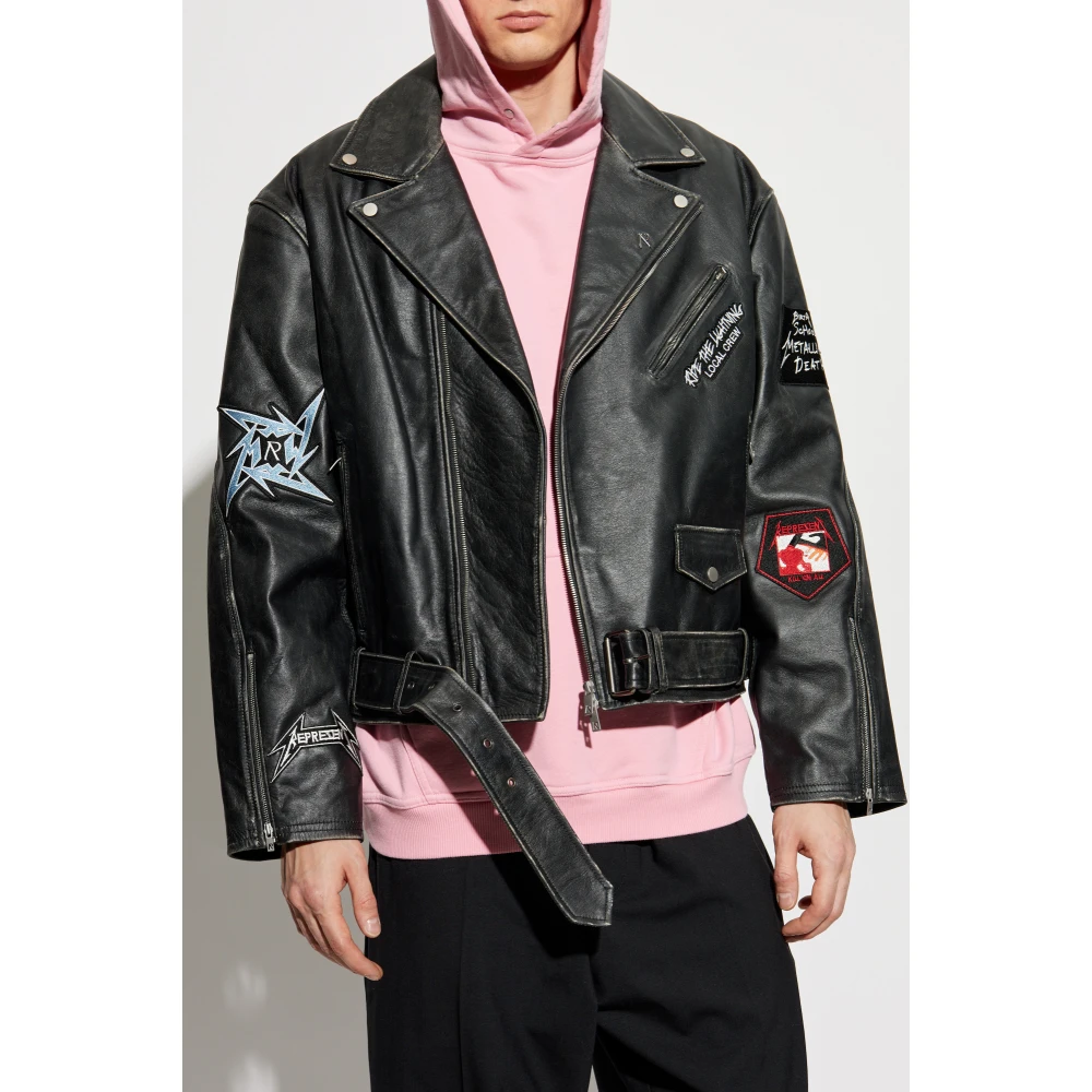 Represent Leren jas Black Heren