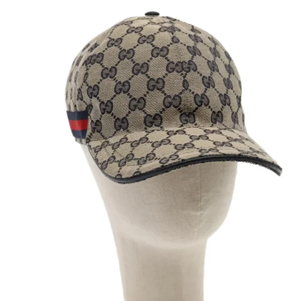 Gucci Vintage Pre-owned Canvas hats Red Dames