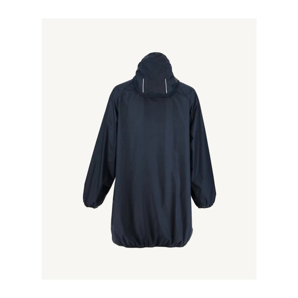 Jott Lange regenjas met capuchon Reflecterende winddichte jas Blue Dames