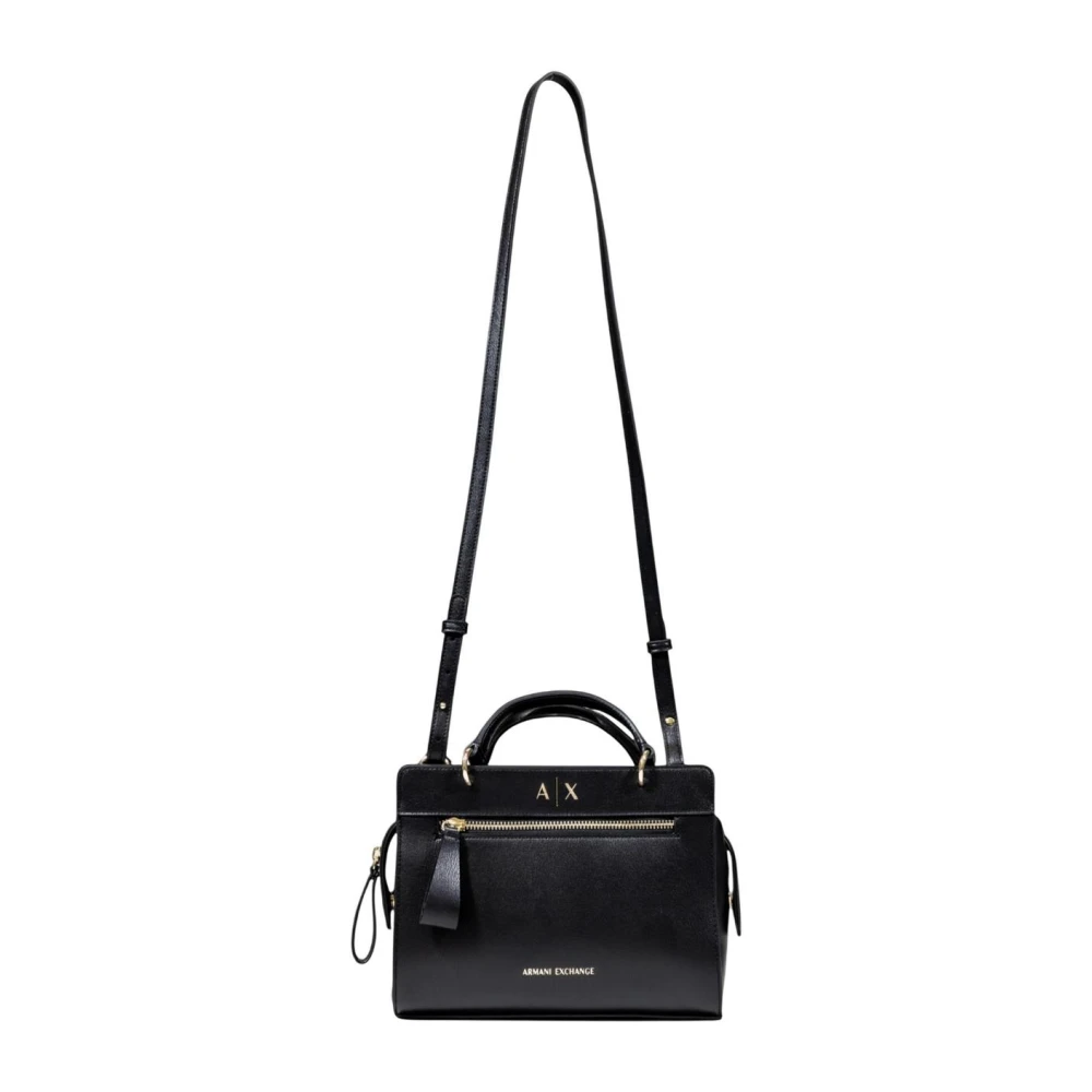 Armani Exchange Women's Black Handbag With Zip Closure And Shoulder Strap