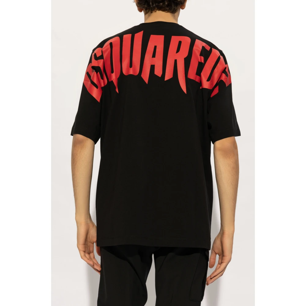 Dsquared2 T-shirt met logo Black Heren