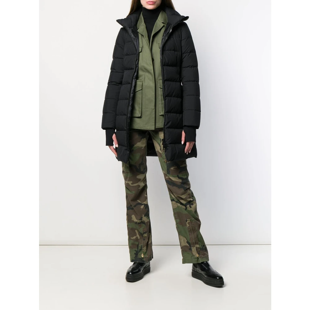 Herno Stijlvolle Parka Jas voor Winterseizoen Black Dames