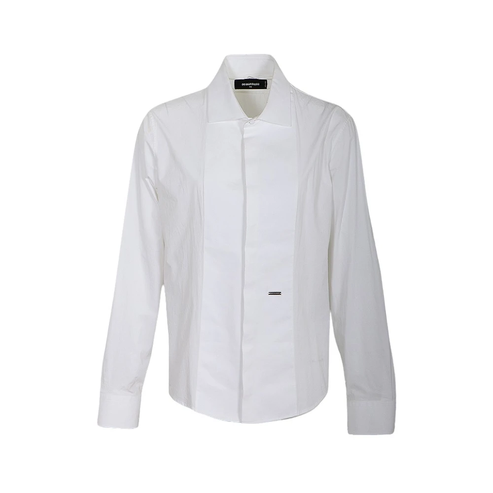 Dsquared2 Witte Katoenen Overhemd met Plastron White Dames