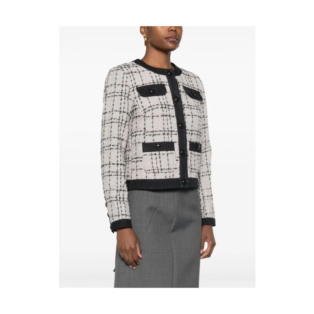BAUM UND PFERDGARTEN Tweedjas met contrasterende rand Gray Dames
