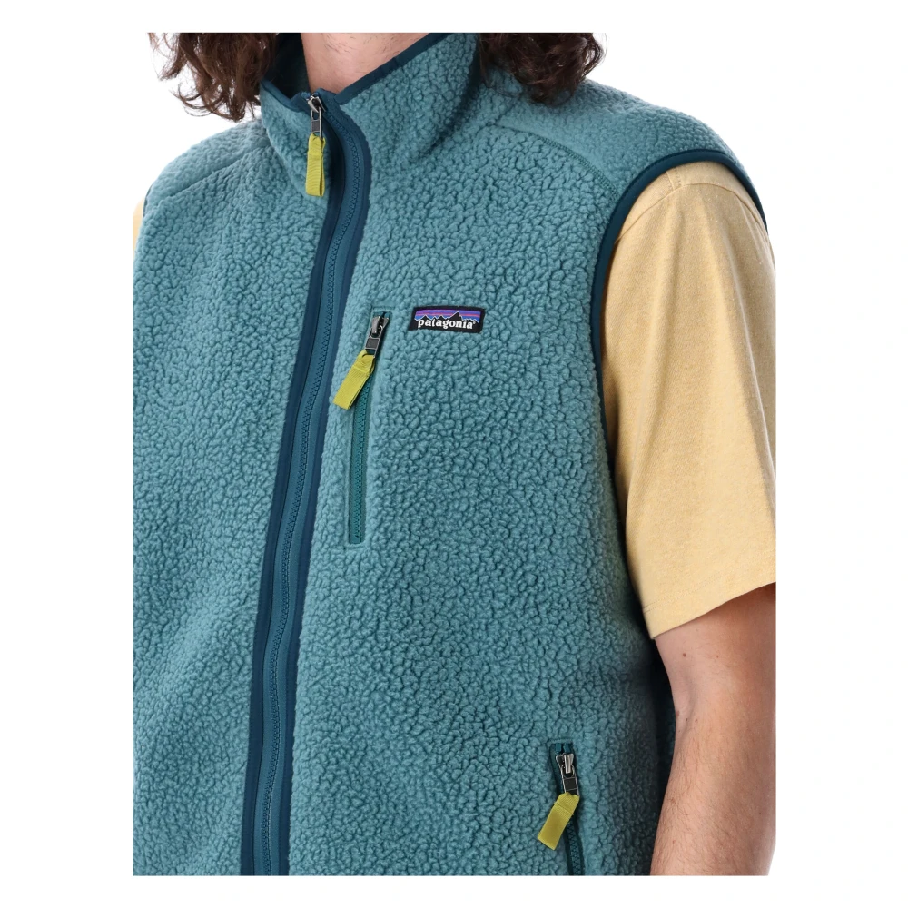 Patagonia Retro Pile Vest met volledige rits Blue Heren