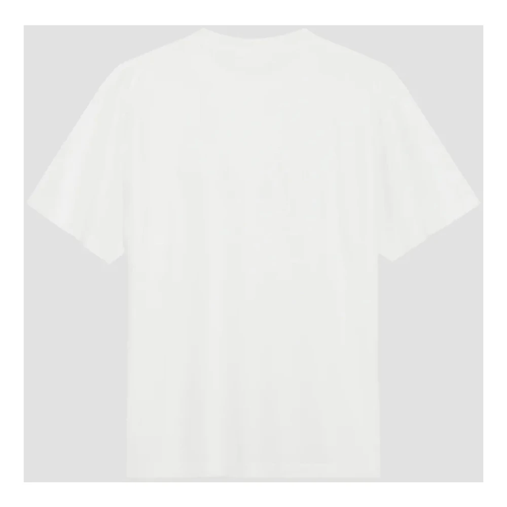 Olaf Hussein Geborduurd Logo Tee Wit T-shirt White Heren