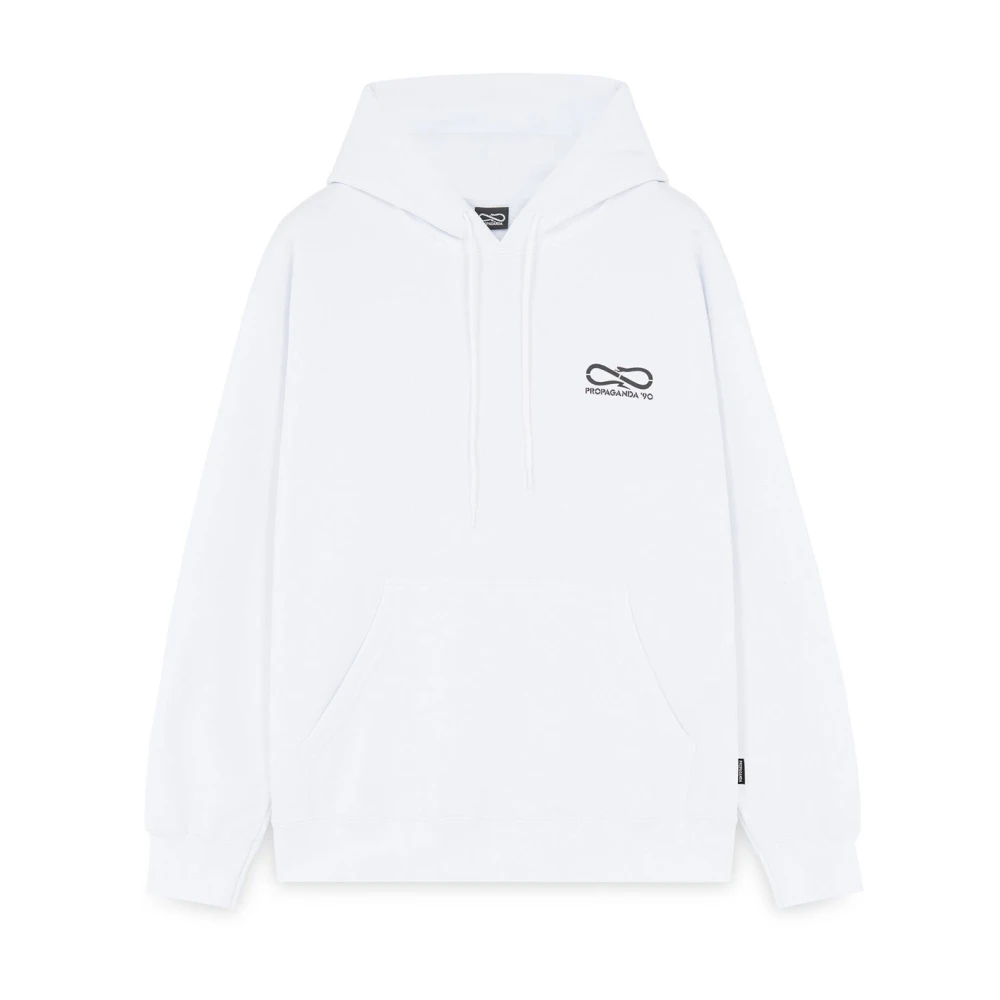 Propaganda Katoenen Hoodie met Serigrafische Print White Heren