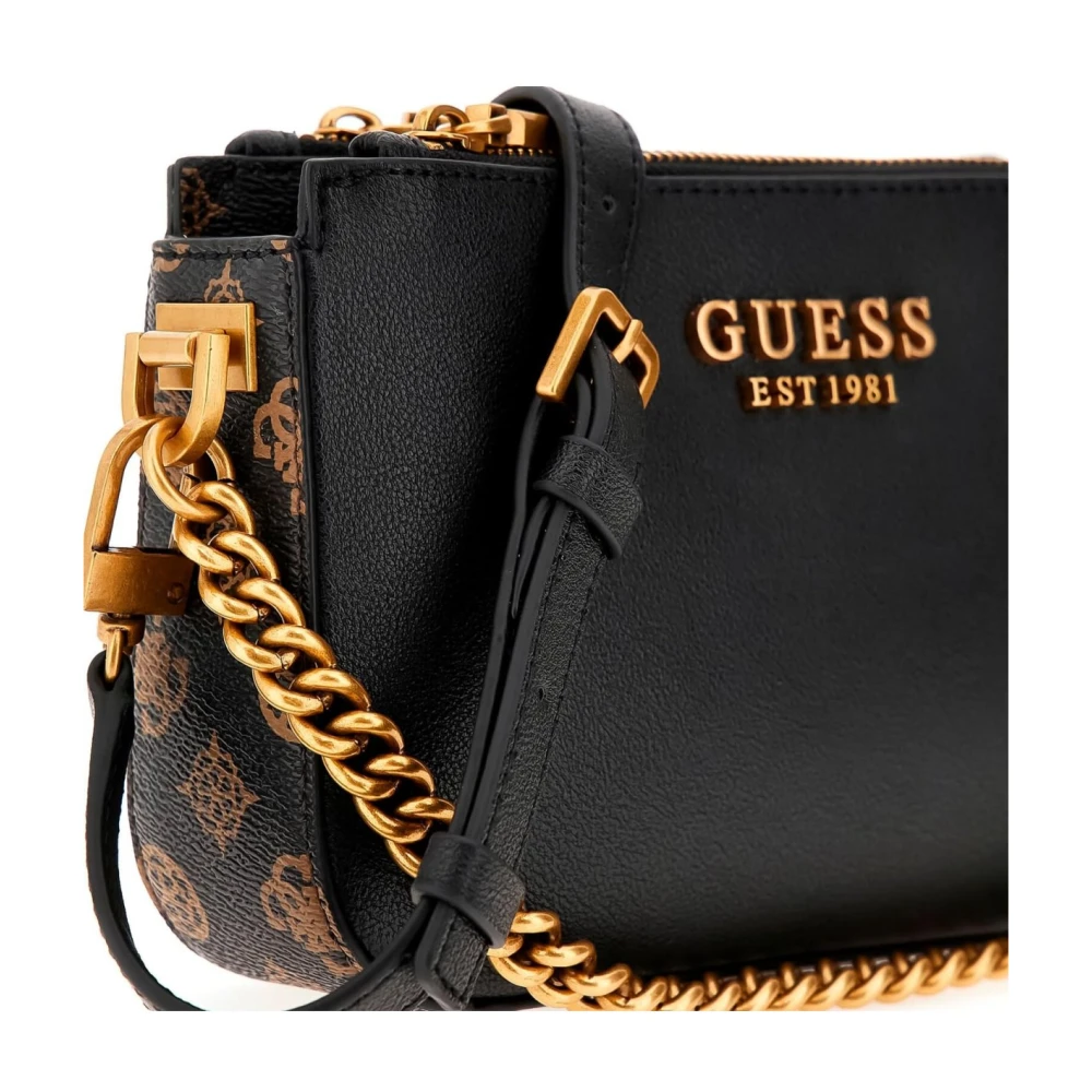 Guess Mini Handtas Zwart PU Leer Blue Dames