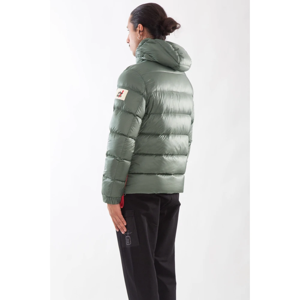 Afterlabel Glanzende Hooded Donsjas Green Heren