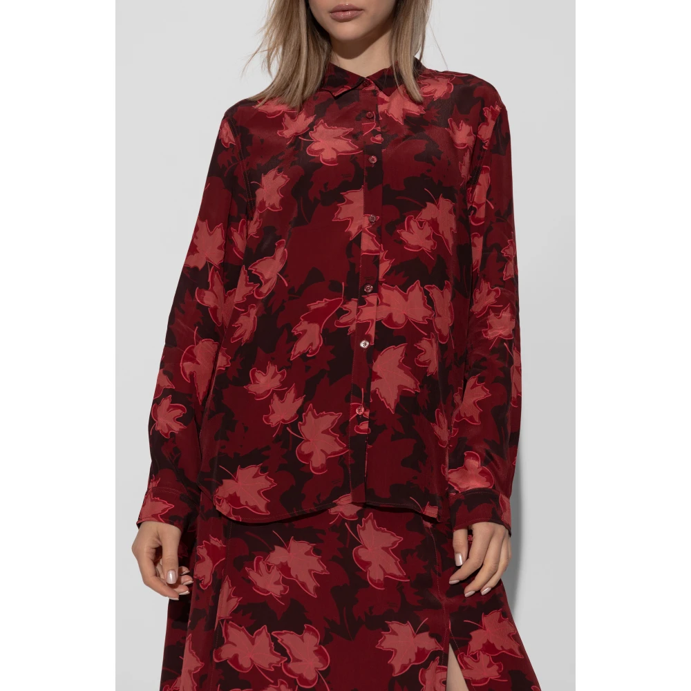 Maison Kitsuné Shirt met print Red Dames