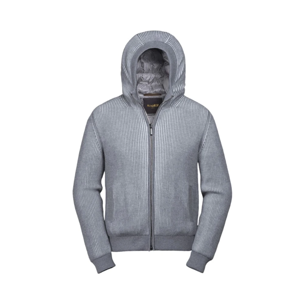 Moorer Men's Gray Down Jackets, 2XL, Misone Cw1 Bomber Jacket