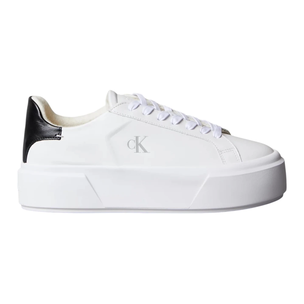 Calvin Klein Jeans Women's White Sneaker Pelle