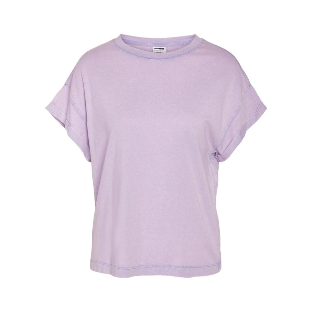 Noisy May Gewassen T-shirt Gaby Sweet Lavender Purple Dames