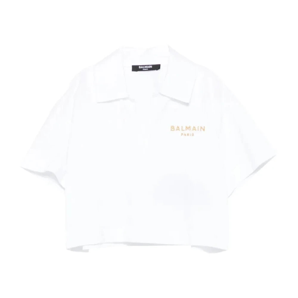 Balmain Unisex Kids White Logo Polo - Kids Shirts - 8 Y - Kids