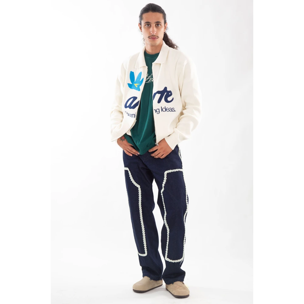 Arte Antwerp Blauwe Bloem Trim Werkbroek Blue Heren