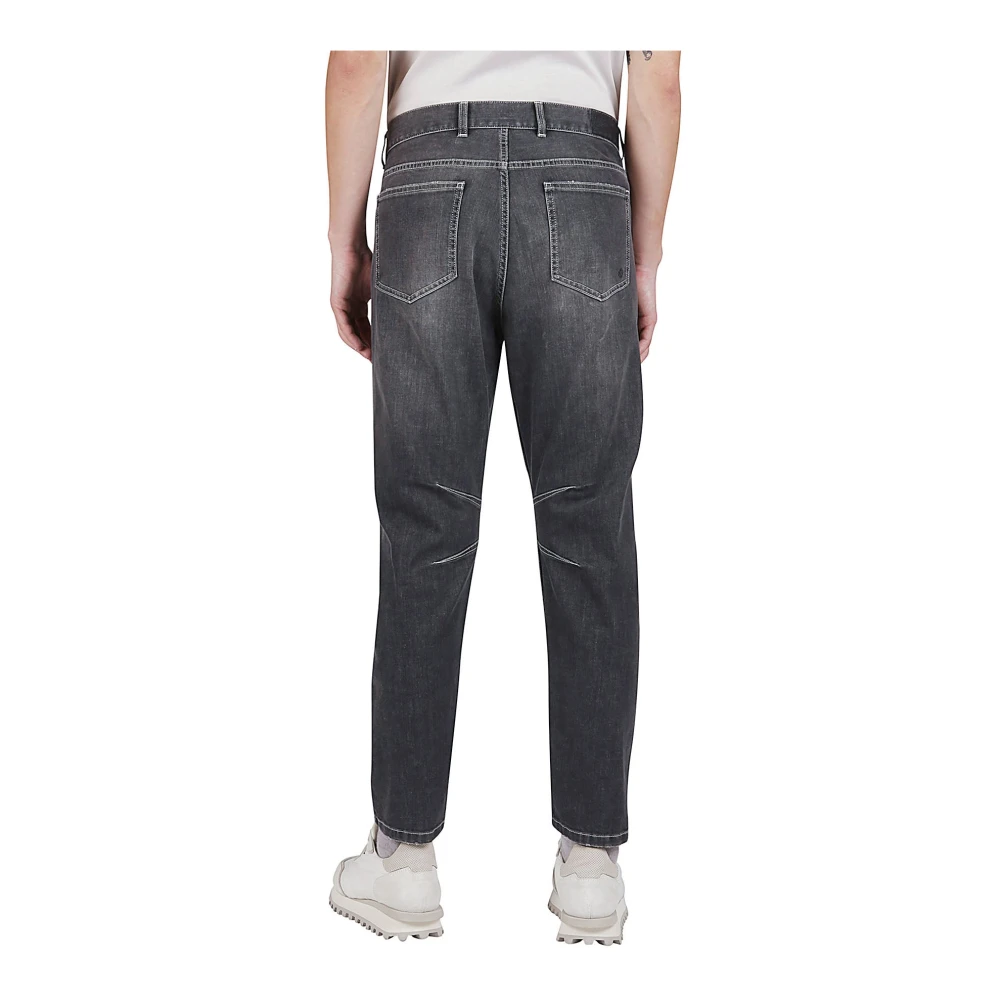 Eleventy Stretch Denim Broek met Moderne Pasvorm Gray Heren