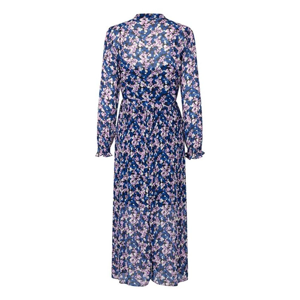 MbyM Blauwe Bloemenprint Jurk Multicolor Dames