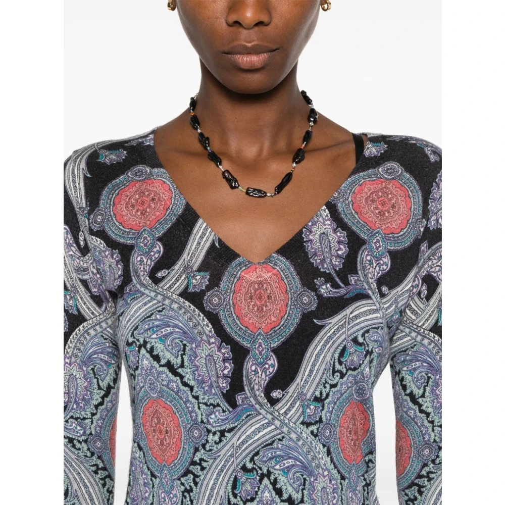 ETRO Casual Gestreept Jersey Shirt Multicolor Dames