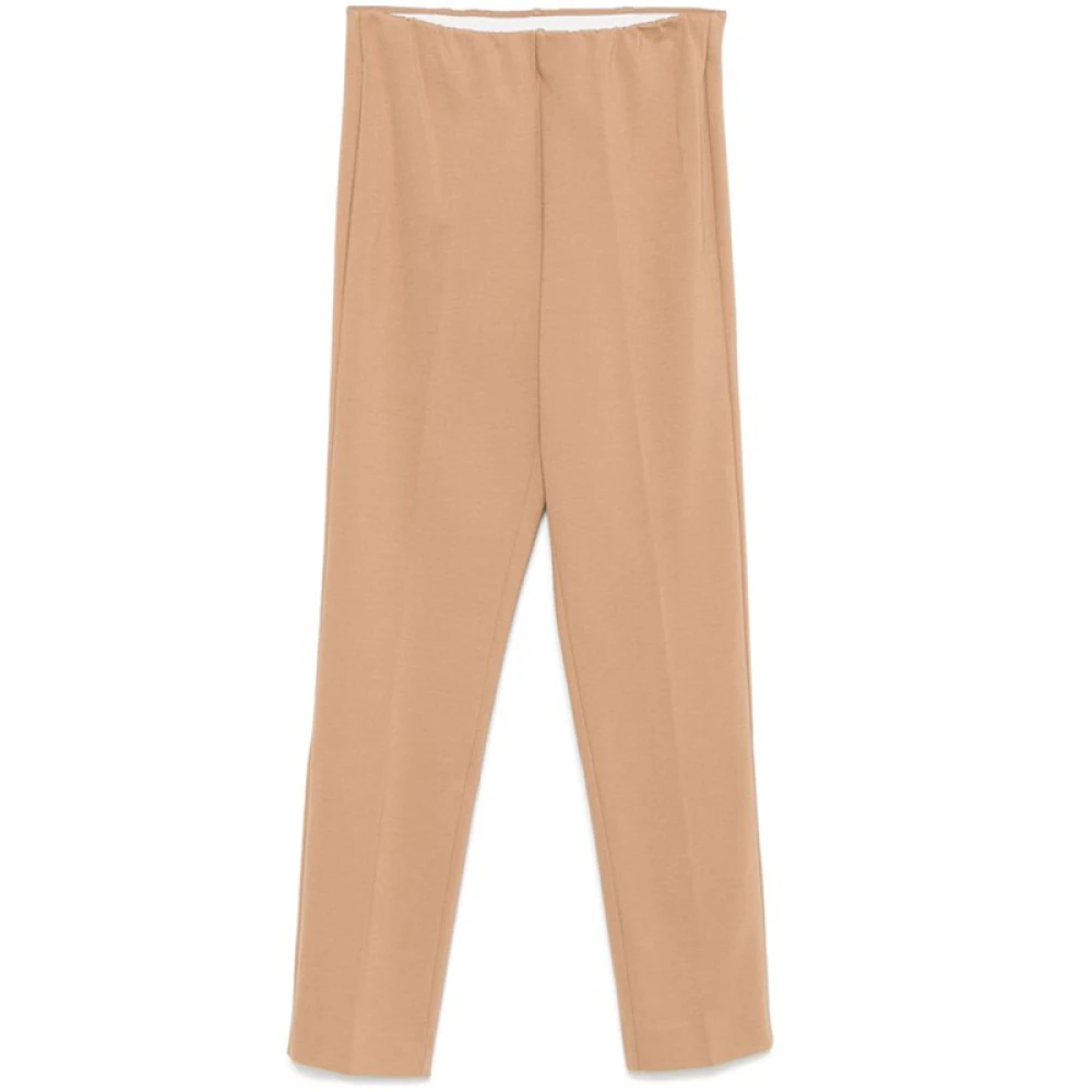 Le Tricot Perugia Karamelbruine Stretch Persplooibroek Brown Dames