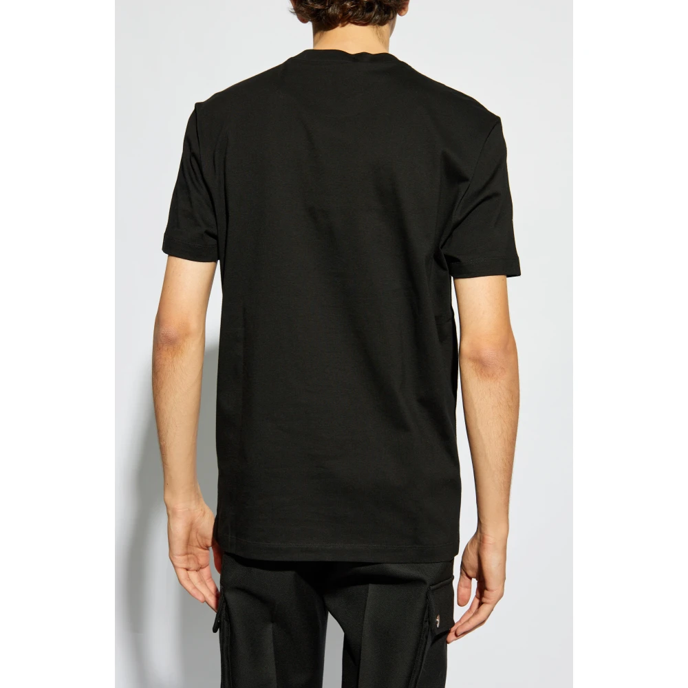 Versace T-shirt met print Black Heren