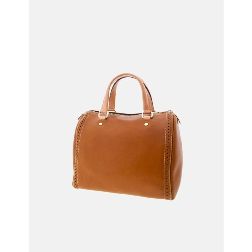 Carolina Herrera Andy 7 Kameel Leren Handtas Brown Dames