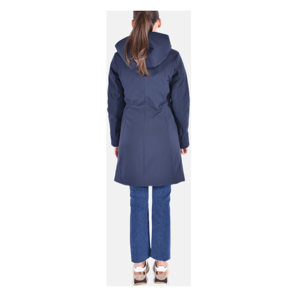 Woolrich Tech Softshell Dons Parka met Vrouwelijke Silhouet Blue Dames