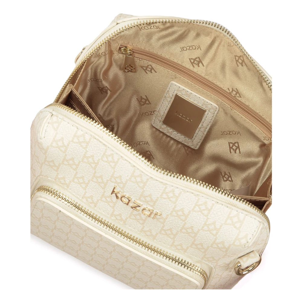 Kazar Leren tas met -monogrammen White Dames