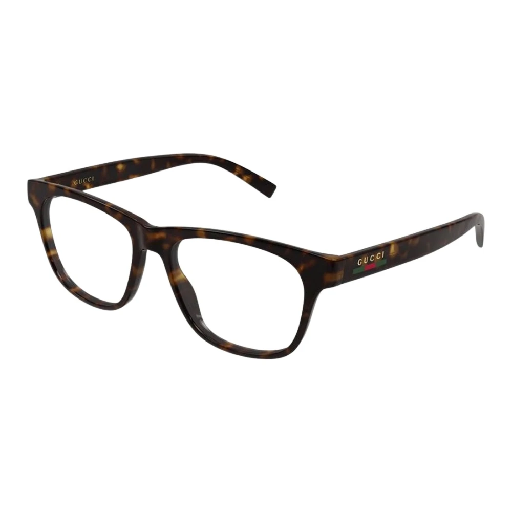 Gucci Men's Brown Square Optical Frame - Glasses - 55 Mm - Accessories